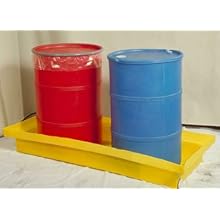Dixie Poly BM-ED-2 Polyethylene 2 Drum Econo-Dike, 61 gallon Sump Capacity, 65.5" Length x 29" Width x 9" Height