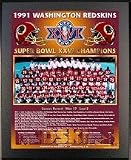 1991 Washington Redskins Super Bowl Champions Healy Plaque