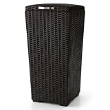 Keter Pacific Never Fray Wicker Style Waste Bin Uses 30 Gal Bags