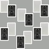 6 Pair New 5.25" In Wall Surround Sound Home Theater Rectangular Kevlar Speaker 6TS50W