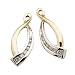 Two Tone Tear Drop Diamond Earrings Jacket