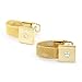 Sirius Jewelry Men's Stylish Square Gold Chain Cufflinks