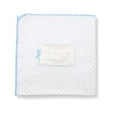 SwaddleDesigns Ultimate Receiving Blanket  - Polka Dots - Bright Blue