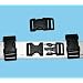 20 - 5/8" Contoured National Molding Plastic Buckles