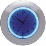 Creative Motion 10280 12 Inch 2-Color Neon Clock With Chrome Frame