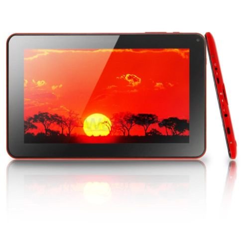 Idroidnation Q4 Red 9'' Quad Core Google Android 4.4 KitKat