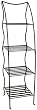 PTC Home & Garden Corner Plant Stand, Black