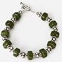 Handmade Chrysocolla & Silver Bracelet