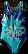 Girls 1 PC T-Back Tie Dye Turq/Blue