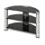 Avatar PTV4 - LCD & Plasma Glass TV Stand to 32" - Black Glass With Silver Legs