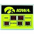 Iowa Hawkeyes NCAA Scoreboard Clock & Thermometer (14"x19")