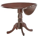 Round Drop-Leaf Pedestal Table