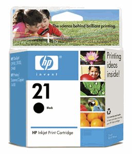 HP 21 Black Ink Cartridge in Retail Packaging (C9351AN#140)