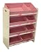 Toys : Beck Children's Wooden Toy Bin Organizer with Fabric Bins (Pink)