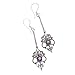 Amethyst Sterling Silver Artisan Long Earrings title=