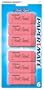 Papermate Pink Pearl Beveled Eraser 6 Carded