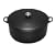 Le Creuset Cast Iron Round Casserole, Satin Black, 34 cm