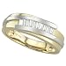 14K White Gold Round Diamond Color Men's Wedding Ring
