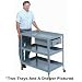 Lyon DD3105 Mobile Tool Stand with 3 Tray, 20" Width x 28" Depth x 37-1/4" Height, Dove Gray