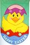 Happy Easter Chicks Applique Flag 28\x40\""
