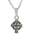 Sterling Silver Children's Celtic Cross Necklace
