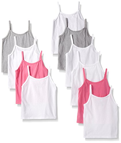 Hanes Girls' 10-Pack Cami Bundle, Assorted, Small