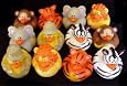 One Dozen Safari/zoo Theme Animal Rubber Duck Ducky Duckie - Elephant, Tiger, Lion Zebra, Mionkey, Zoo Keeper