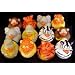 One Dozen (12) Safari/Zoo Theme Animal Rubber Ducks ~ Elephant, Tiger, Lion, Zebra, Monkey, Zoo Keeper