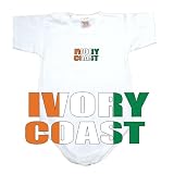 BABY BODYSUIT WHITE FLAG COLOR  IVORY COAST  9 - 12 Months