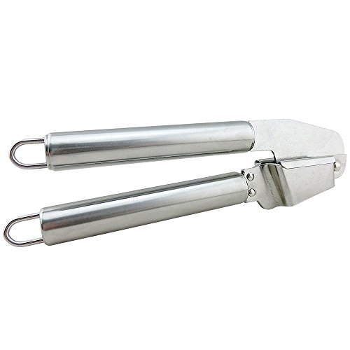 BOGZON Stainless Steel Manual Press/Mincer/Crusher For Garlic and Ginger - Professional Premium Quality Kitchen Tools, Silver