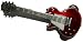 ELECTRIC GUITAR (DARK RED) BELT BUCKLE + display stand