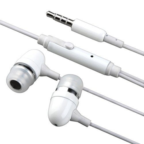 INSTEN 3.5mm In-Ear Stereo Earphones w/ On-off compatible with NEW Apple? iPhone? 4S [White]