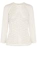 Long Sleeve Woven Broderie Top