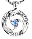 Nordic DOLPHIN TRISKILIAN Celtic Knot Pendant Necklace
