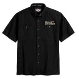 Harley-Davidson� Mens Short Sleeve Woven Shirt with Embroidered Back-LIMITED EDITION. 100%... by Harley-Davidson�