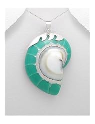 Resin Pendant Necklace In 92.5 Sterling Silver
