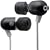 Radius Atomic Bass Aluminum Earbuds - Color Black