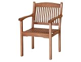 Siena Garden 657010 Landhaussessel Nassau,  L 50 x B 67 x H 89 cm, Eukalyptus-Holz