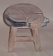 Sleeping Kitty Hand Carved Wooden Foot Stool