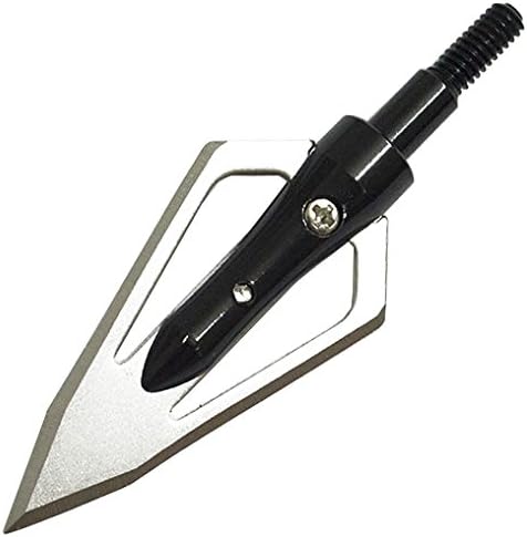 Viare Black Archery Arrowheads Broadheads with 2 Blade for Hunting (100 Grain,pack of 3)