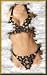 Unique y2 Leather Strap and Ring 2 Piece Set Bra Adjustable Snap Neck and Back Closures G-string Adjustable Side Snap Closures Elastic Back One Size