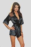 Dreamgirl Lace & Charmeuse Robe