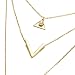 Onnea Layered Vertical Bar Pendant Charms Necklace