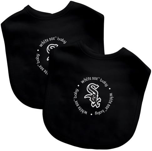 MLB Chicago White Sox 2-Pack Baby Bibs - Black