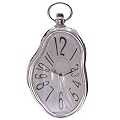 Schmelzende Wanduhr mit silberfarbenen Rahmen H�he 37cm Breite 19cm