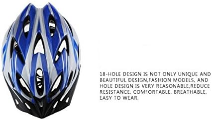 Road/mountain Bike Helmet,bicycle Adult Helmet Breathable Secure Unisex (Blue White)