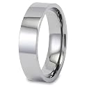 Flat High Polished Titanium Ring (5mm) - Sizes 6 - 13
