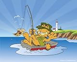 Cat Gone Fishin Wall Mural