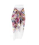 #1: Pareo "Summertime", Strandtuch aus Viskose, Blumen-groß 220 x 130 cm