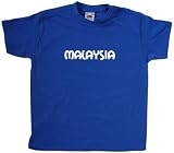 Malaysia text Royal Blue Kids T-Shirt